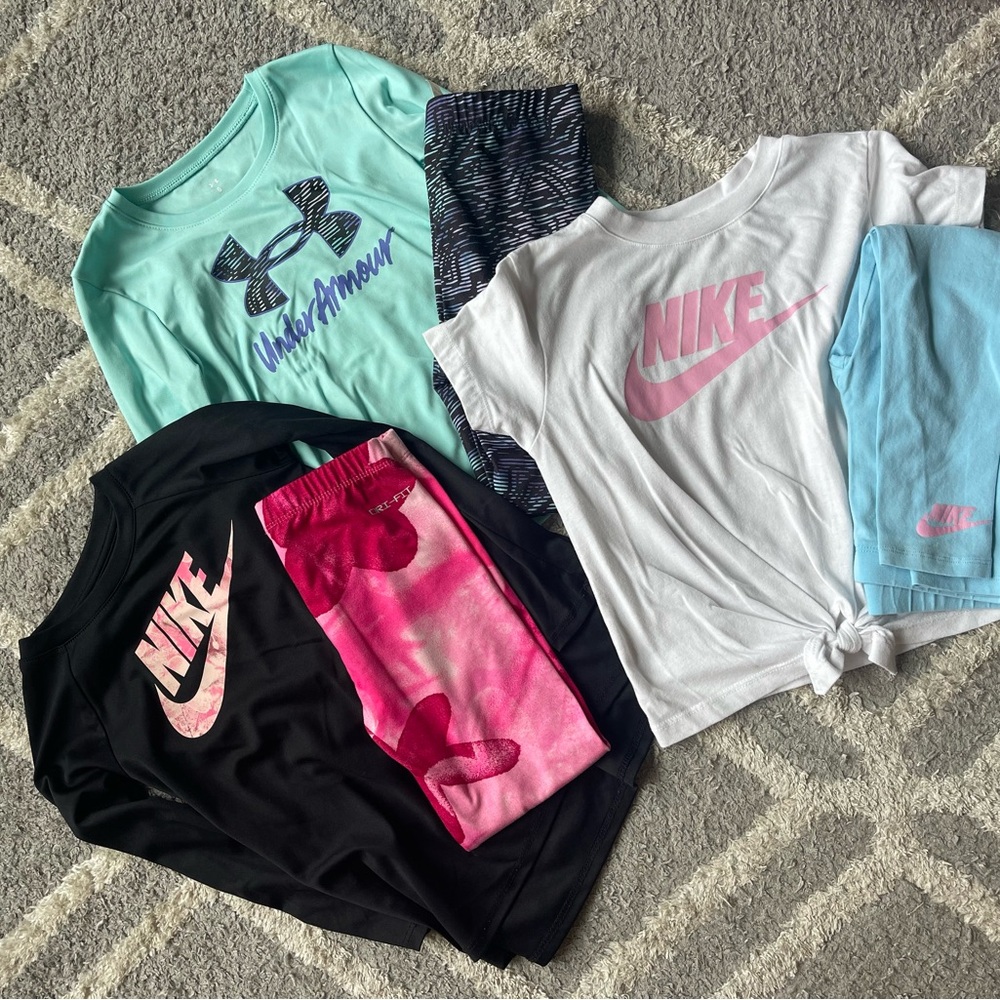 Nike Kids Matching Set - White and Light Blue